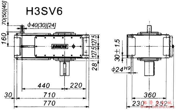 H3SV系列外型及安装尺寸图(图2)