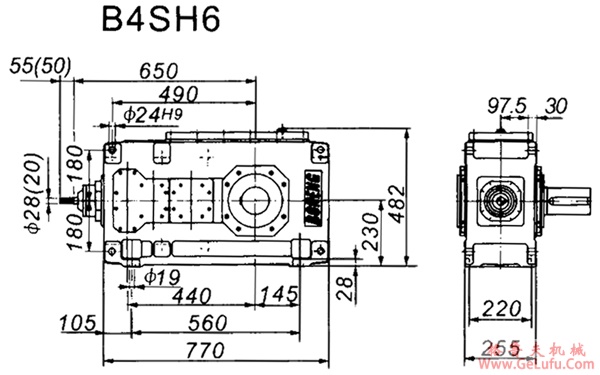 B4SH系列外型及安装尺寸图(图2)