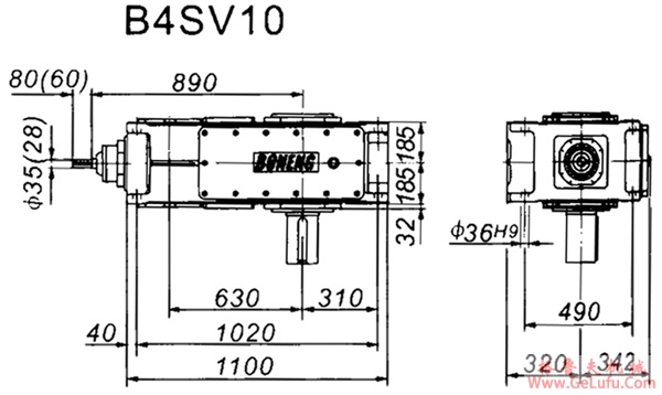 B4SV系列外型及安装尺寸图(图4)