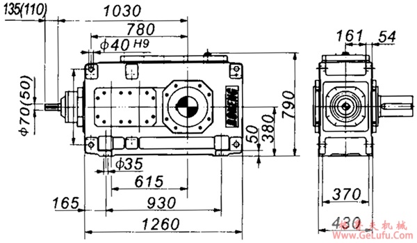 B3SH系列外型及安装尺寸图(图5)