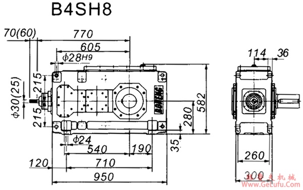 B4SH系列外型及安装尺寸图(图3)