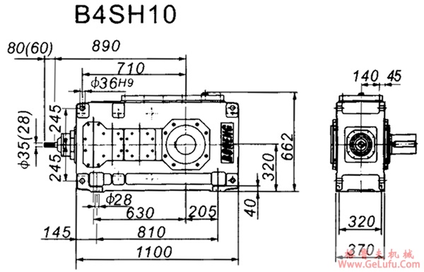 B4SH系列外型及安装尺寸图(图4)