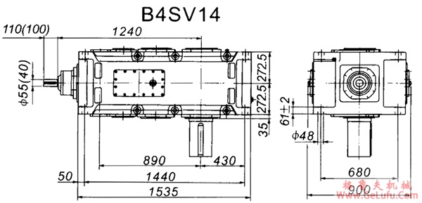 B4SV系列外型及安装尺寸图(图6)