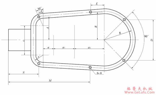 TZ型三级立式齿轮减速机外形安装尺寸(图3)