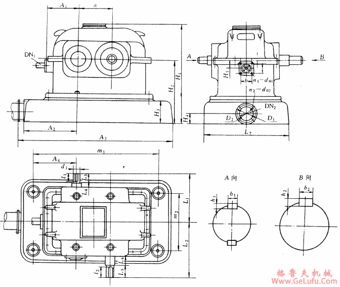 GYD型高速圆弧圆柱齿轮增（减）速机的外形图(图2)