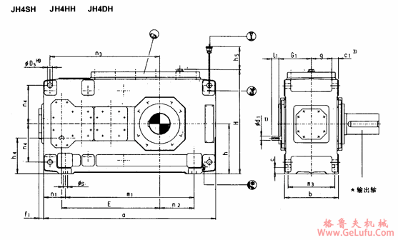 JH4.H型平行轴工业齿轮箱外形及安装尺寸（规格7...12）(图2)