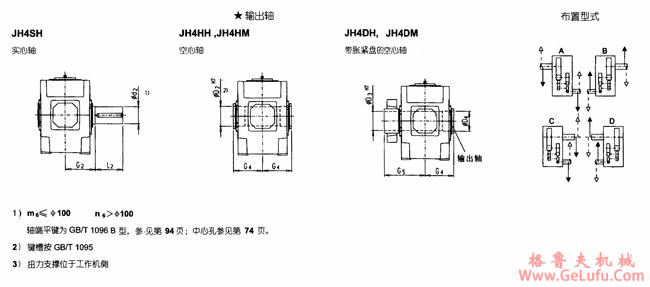 JH4.H、JH4.M型平行轴工业齿轮箱外形及安装尺寸(规格13...12)(图3) JH4.H、JH4.M型平行轴工业齿轮箱外形及安装尺寸(规格13...12)(图3)