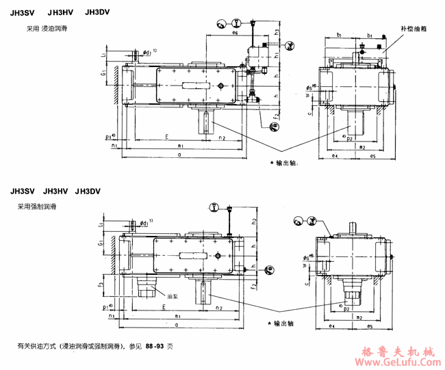 JH3.V型平行轴工业齿轮箱外形及安装尺寸(规格5...12)(图2) JH3.V型平行轴工业齿轮箱外形及安装尺寸(规格5...12)(图2)