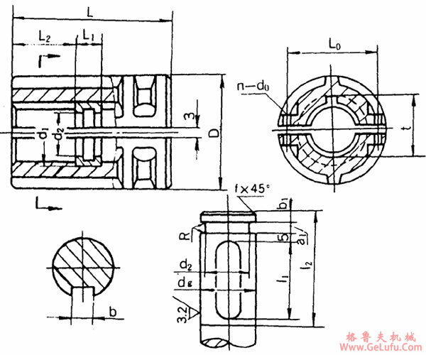 JQ型夹壳联轴机基本参数和主要尺寸(HG5-213-65)(图2) JQ型夹壳联轴机基本参数和主要尺寸(HG5-213-65)(图2)