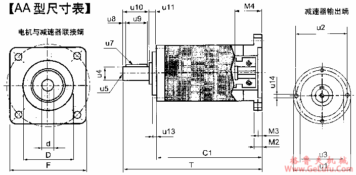 RDS减速机AA型尺寸表(图2)
