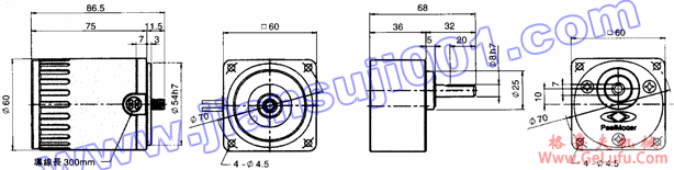 单相感应马达(出力6W-15W)(图2) 单相感应马达(出力6W-15W)(图2)