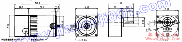 单相电磁刹车马达(出力6W-15W)(图2) 单相电磁刹车马达(出力6W-15W)(图2)