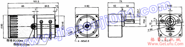 电磁离合制动感应马达(出力25W-40W)(图2) 电磁离合制动感应马达(出力25W-40W)(图2)