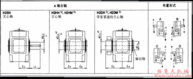 H2.H,H2.M型平行轴齿轮箱两级传动卧式安装(图4)