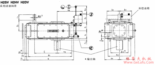 H2.V型平行轴齿轮箱两级传动立式安装(图2)
