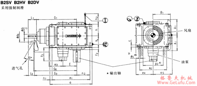 B2.V型直交轴齿轮箱二级传动立式安装(图3)