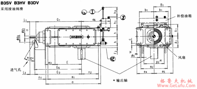 B3.V型直交轴齿轮箱三级传动立式安装(图2)