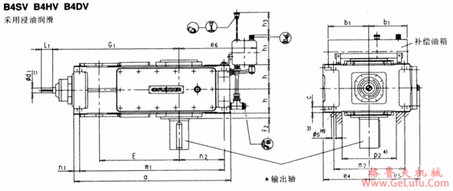 B4.V型直交轴齿轮箱四级传动立式安装(图2)