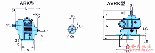 DISCO无段变速机配置R型齿轮减速机(双轴型)(图2) DISCO无段变速机配置R型齿轮减速机(双轴型)(图2)