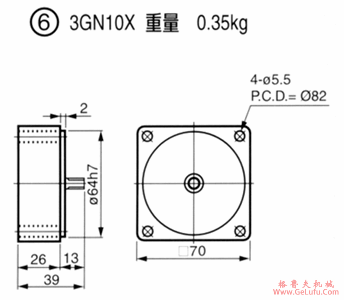 单相RK可逆式马达尺寸图(图7)