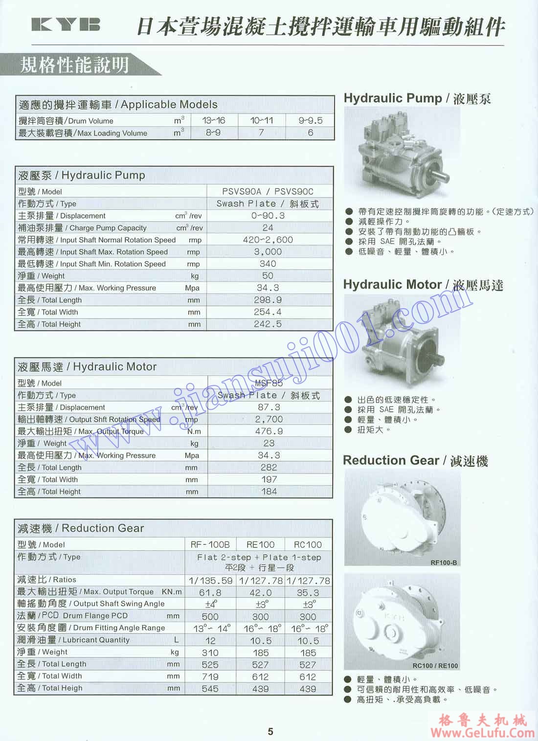 日本萱场混凝土搅拌运输车用驱动组件(图2)