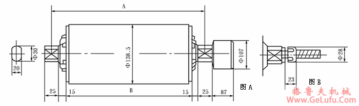 TJ型电动滚筒的技术规格参数（直径110～160mm）(图3)