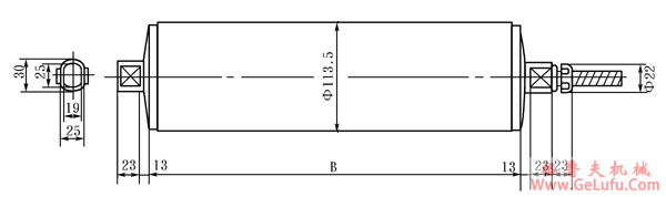 TJ型电动滚筒的技术规格参数（直径110～160mm）(图2)