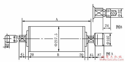 TJ型电动滚筒的技术规格参数（直径215～400mm）(图2)