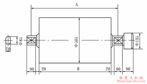 TJ型电动滚筒的技术规格参数（直径500～630mm）(图3)
