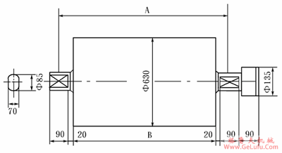 TJ型电动滚筒的技术规格参数（直径500～630mm）(图4)