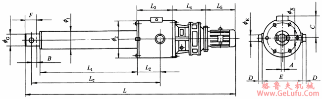 DYT电液推杆外形尺寸(图2)