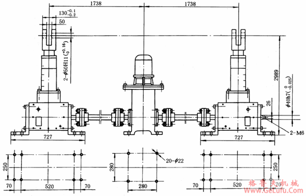 TDT双联同步电动推杆(图2) TDT双联同步电动推杆(图2)