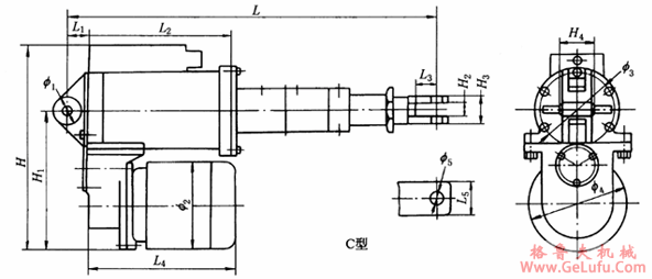 DG型电动推杆C型外形尺寸(图2)