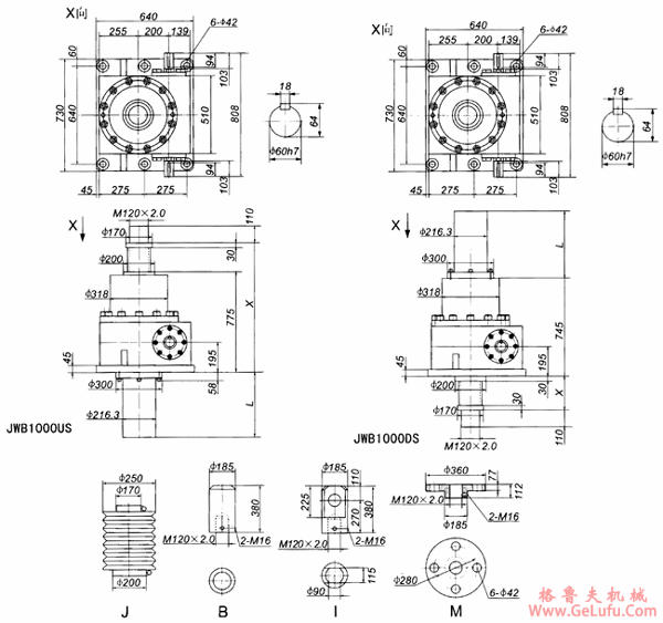 JWB1000外形尺寸表(图2)