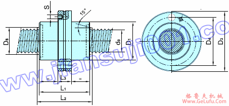PRSD 对称式双螺母安装尺寸(图3)