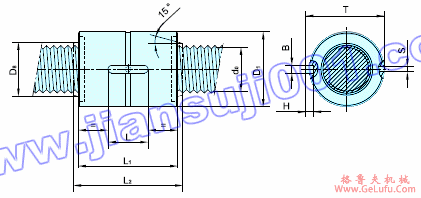 PRZD圆柱式双螺母安装尺寸(图3)