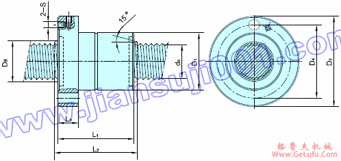 PRFD 法兰式双螺母安装尺寸(图3)