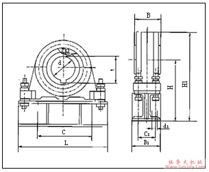 TD75型带式输送机配套专用逆止机外形及安装尺寸(图2)
