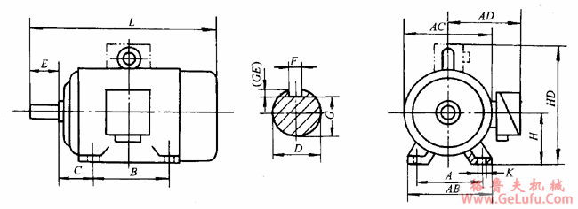 Y系列(IP44)中型低压三相异步电动机外形及安装尺寸(380V)(图2) Y系列(IP44)中型低压三相异步电动机外形及安装尺寸(380V)(图2)