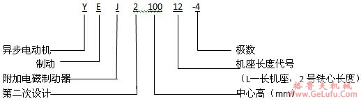 YEJ2系列电磁制动三相异步电动机概述（H80～160mm）(图2)