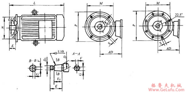 YZ2系列起重及冶金用三相异步电动机外形尺寸(图3)