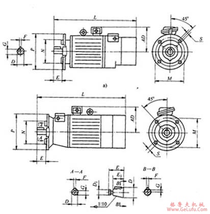 YZRE系列起重及冶金用绕线转子制冻三相异步电动机外形尺寸(图4)