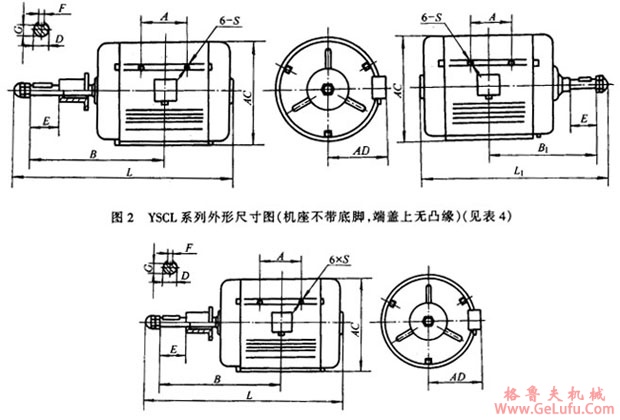 YSCL、YLZC系列冷却塔专用低噪声三相异步电动机外形及安装尺寸(图3) YSCL、YLZC系列冷却塔专用低噪声三相异步电动机外形及安装尺寸(图3)