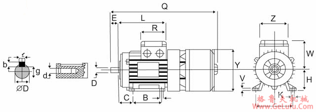 WYEJA系列制动电动机安装及外型尺寸 (图2) WYEJA系列制动电动机安装及外型尺寸 (图2)