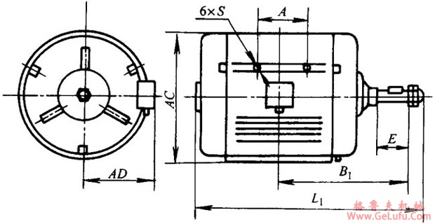 YPZ、YPZC系列通专用低噪声异步电动机外形安装尺寸(图3)