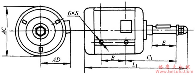 YPZ、YPZC系列通专用低噪声异步电动机外形安装尺寸(图2)
