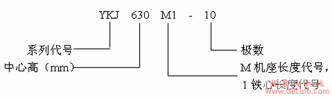 YKJ系列三相异步电动机产品特点及标记方法（6KV）(图2)