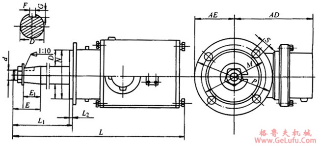 YLM2型炉用密封异步电动机外形及安装尺寸(图2) YLM2型炉用密封异步电动机外形及安装尺寸(图2)