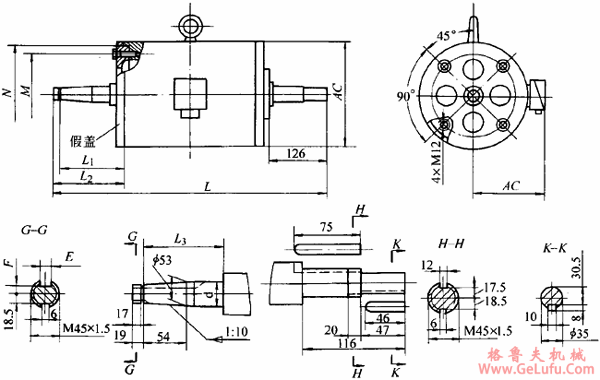 VF、YTVF、YBT系列电梯专用变频调速电动机外形尺寸(图3)