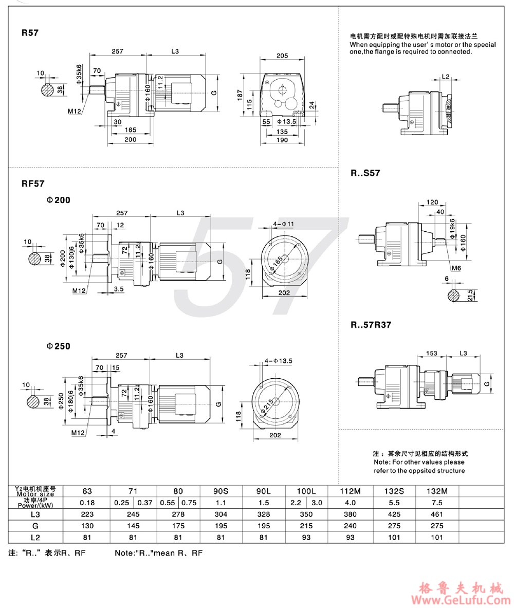 R147、RF147、RS147、RFS147硬齿面斜齿轮减速(图17)